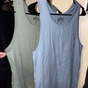 Hollister Blue and Green Tank Tops Casual Comfort